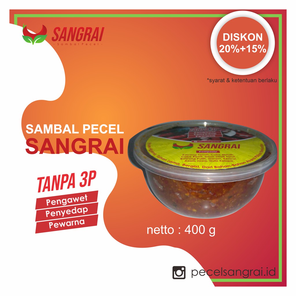 

[PO] Sambal Pecel "SANGRAI" khas Tulungagung 400 g