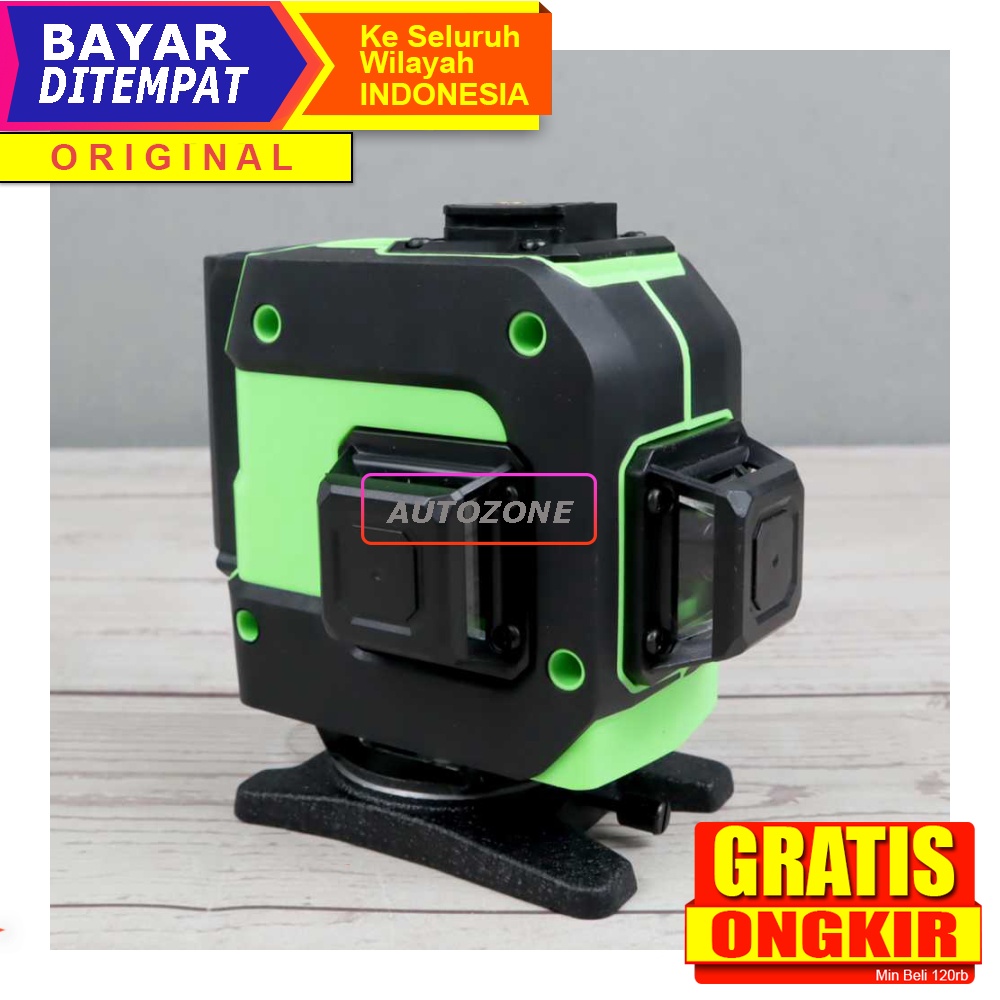 BORKA Waterpass Laser Self Leveling Green 3D 12 Line 360 Degree Alat Perkakas Dan Pertukangan Bangun