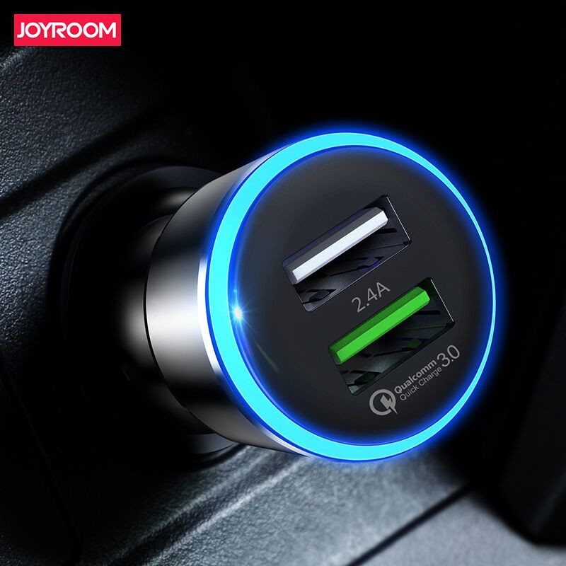 Joyroom Car Charger QC3.0+2.4A Dual USB CC-032
