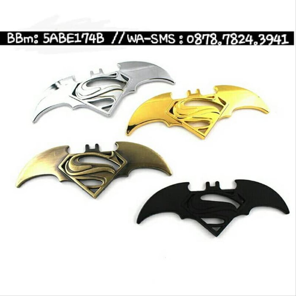 Hot Sale Emblem Metal Batman Superman Stiker 3d U Aksesoris Mobil