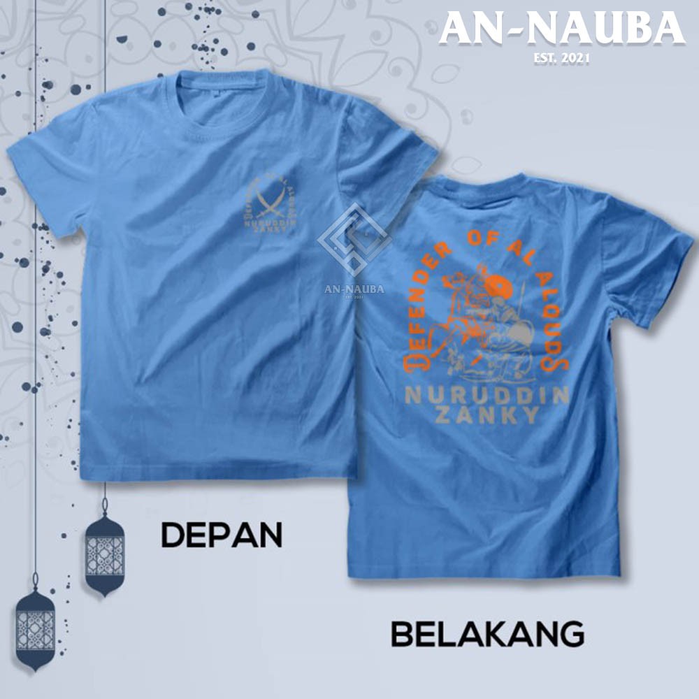 Kaos Dakwah Islami Sahabat Nabi / NURUDDIN ZANKI TSHIRT / Baju Distro Santri Muslim Trendy [AN-6362]-5