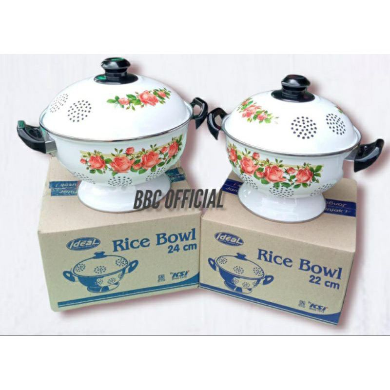(COD/FREE ONGKIR) Rice bowl tempat wakul nasi Ideal 22/24 cm asli ori tebal