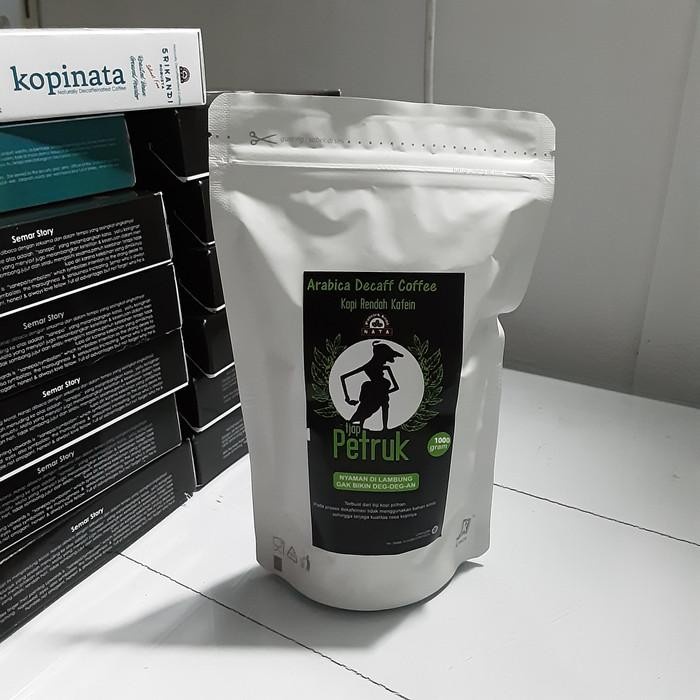 

kopi decaf rendah kafein tjap petruk naturally decaffeinated