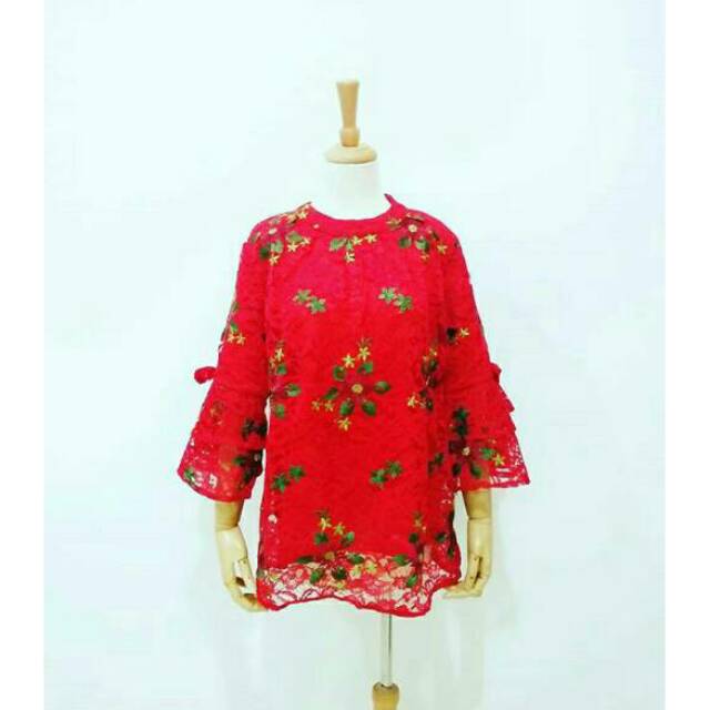BAJU KONDANGAN WANITA ATASAN BROKAT BRUKAT LACE BORDIR MEWAH VANIA TOPS