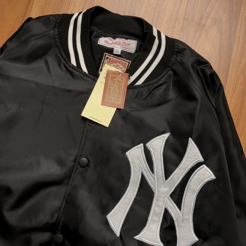 VARSITY JACKET-  LOGO NY BIG HITAM BORDIR FULLTAG