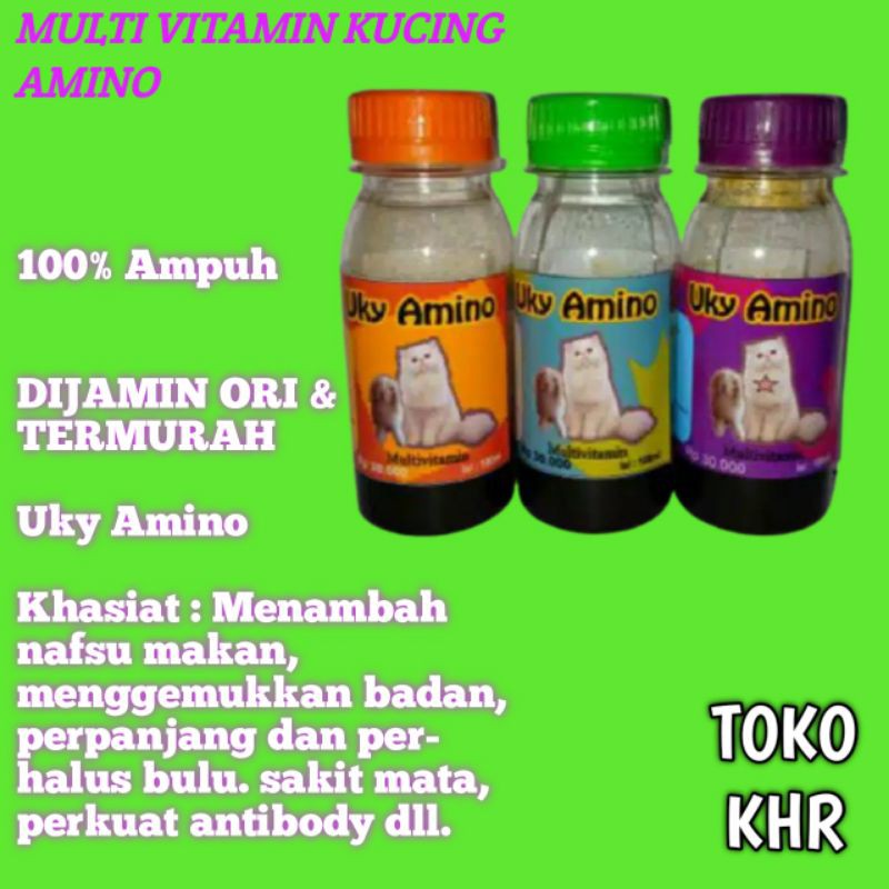 Vitamin Kucing Amino / Multivitamin / Obat Kucing / Penggemuk Kucing