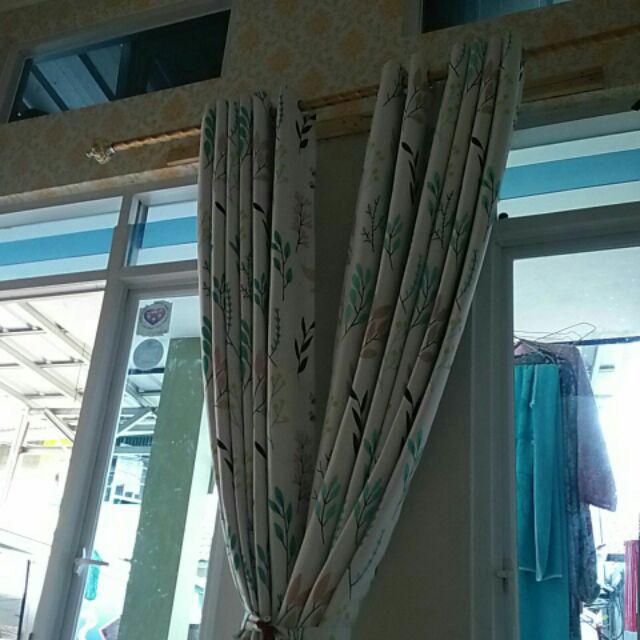 Gorden Blackout 12 Lubang Smokring L100xt200 Gorden Jendela Gorden Pintu