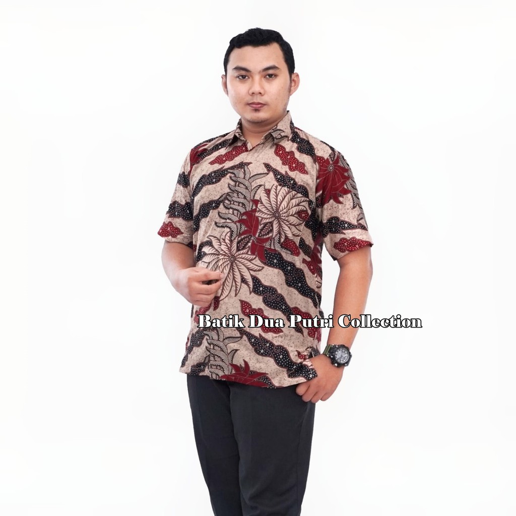 Couple Batik Wanita Atasan Lengan Panjang Dan Kemeja Batik Pria Lengan Pendek By Batik Dua Putri