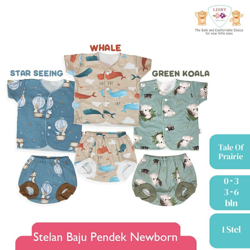 Libby Stelan pendek 0-3 m, 3-6m/Stelan Baby