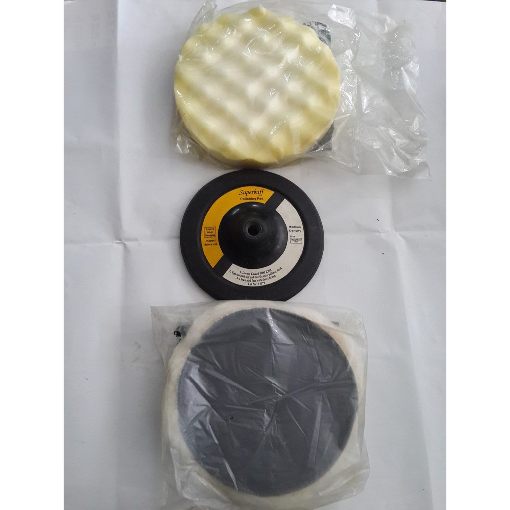Polisher Pad Set / Polishing Pad / Wool Poles / Pad Mesin Poles