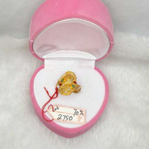 CC334M252M cincin emas kuning asli model arab dubai india mekkah antik berat 2.750 no15 kadar 70%