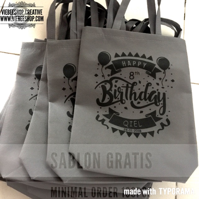 

TAS ULANG TAHUN I SOUVENIR ULANG TAHUN I K.A 20x27