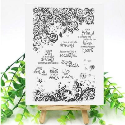 Clear Stamp (Stempel Transparan/Bening) - Live with Passion Border