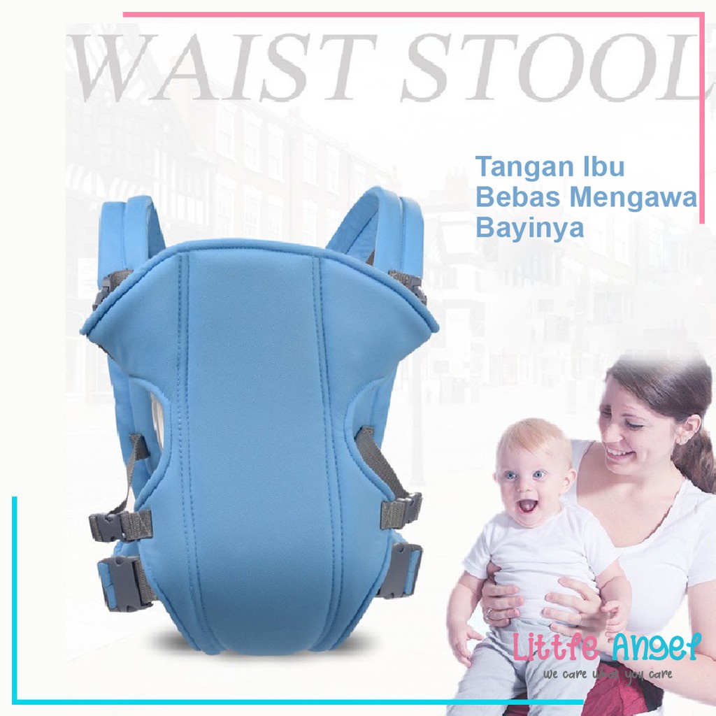 Gendongan Bayi Depan Belakang Baby Hipseat Premium Import Baby Carrier Polos Murah