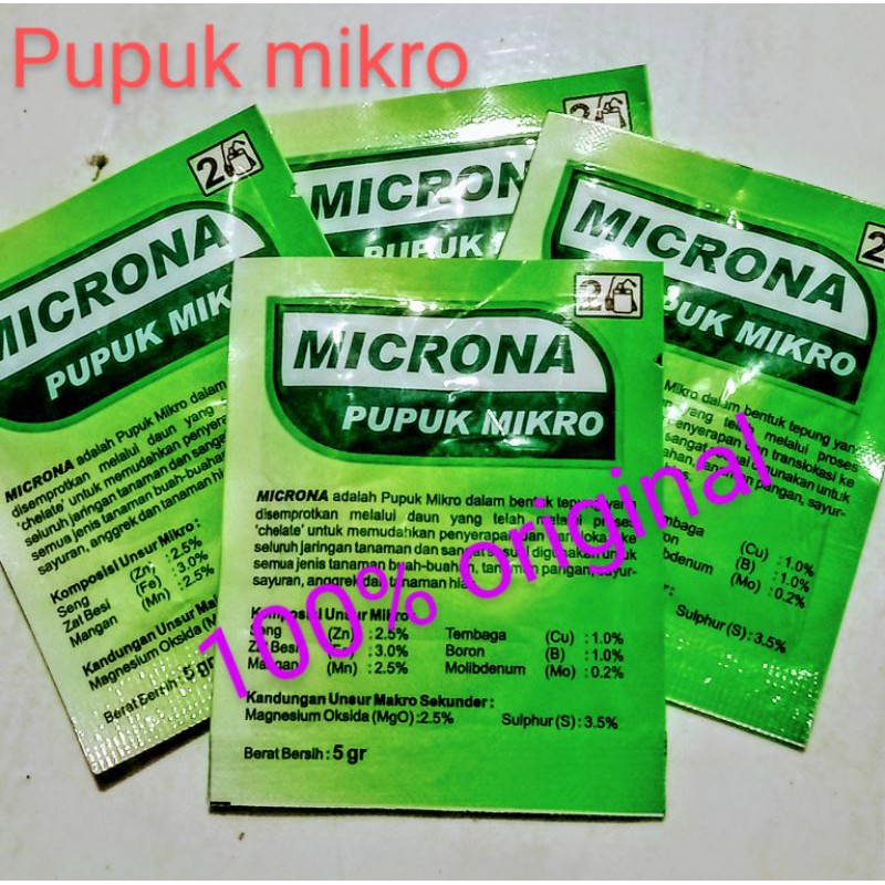 Pupuk Mikro Lengkap Microna 5gr