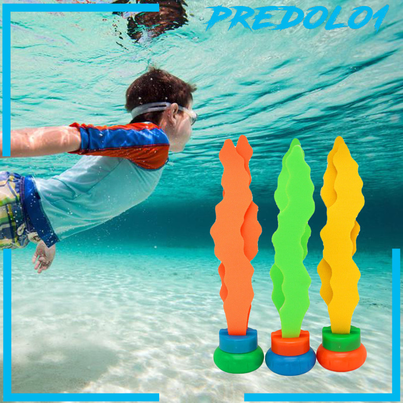 [PREDOLO1]3pcs Kids Plants Diving Toy Sea Plant Summer Sinking Swimming for Children