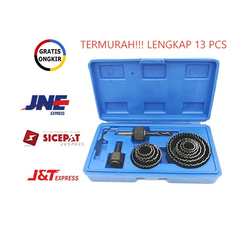 [BISA COD] - MATA BOR/HOLE SAW/HOLE SAW SET/MATA BOR HOLE SAW 1 SET HIDROPONIK 13 PCS LENGKAP MURAH