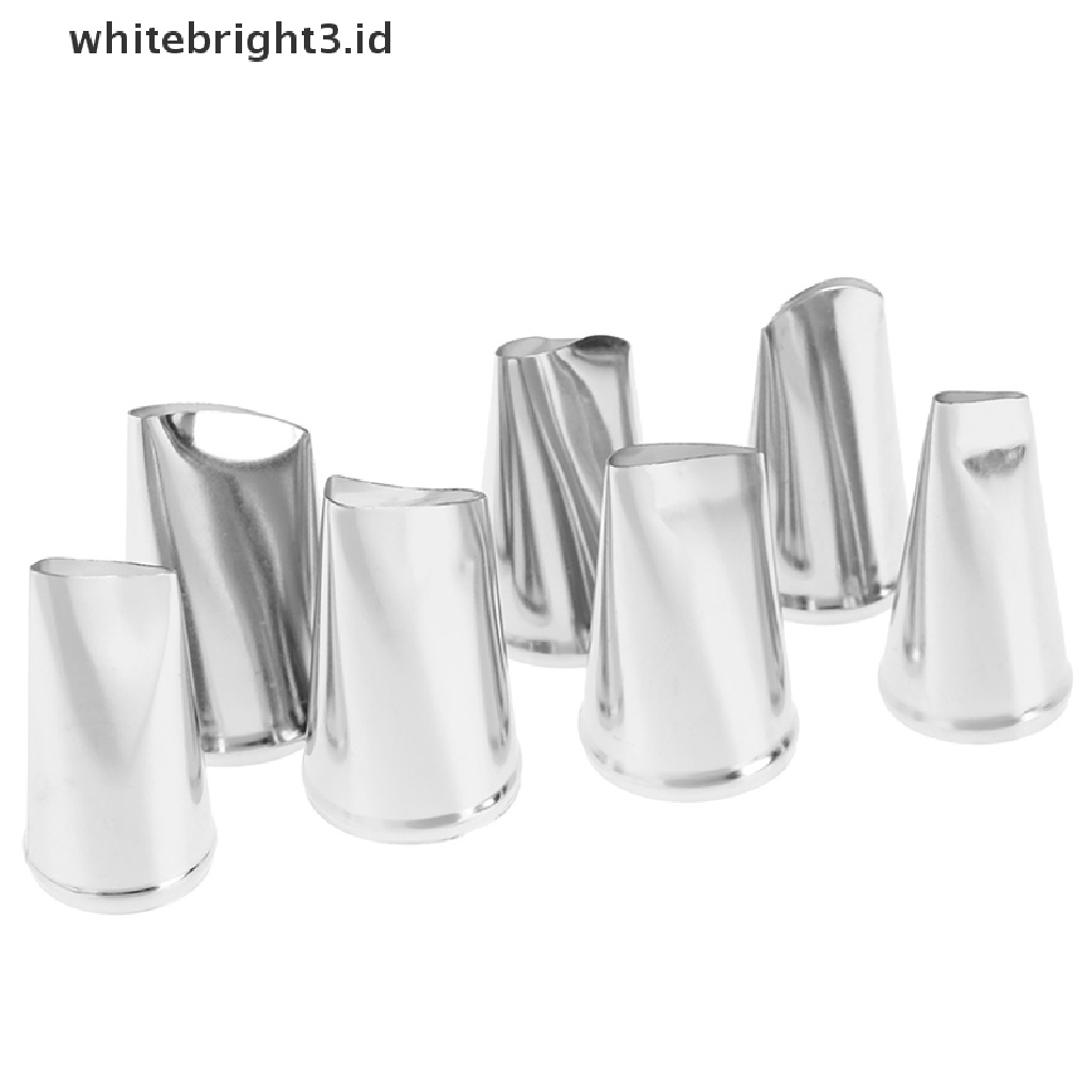 (whitebright3.id) 7pcs / set Spuit Piping Icing / Krim Bentuk Bunga Mawar / Tulip Untuk Dekorasi Kue