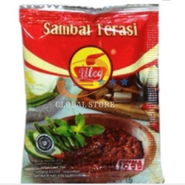 Uleg sambal sachet sambel ijo / sambel terasi /pedas serbaguna/ rawit 10x20gr