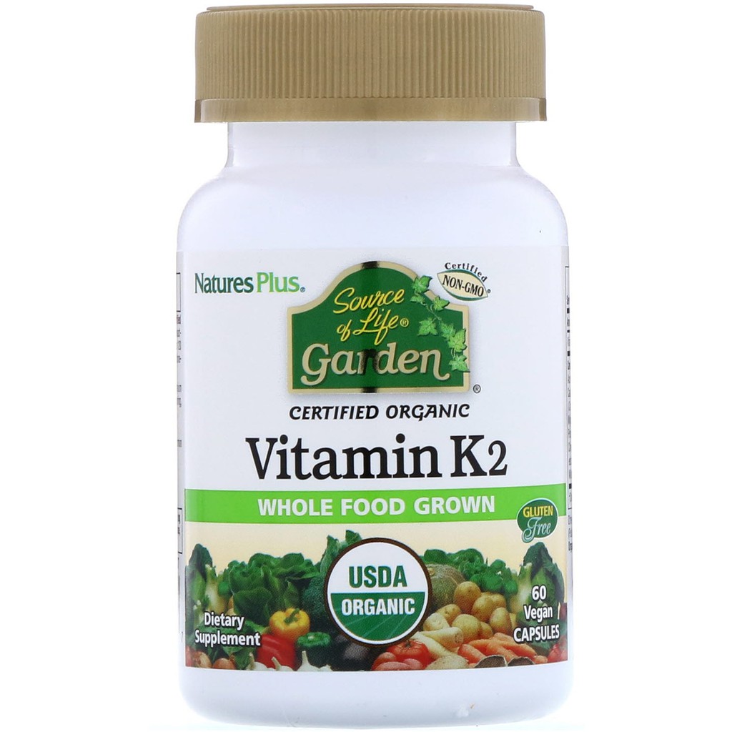 Source of Life Garden Vitamin K2 60 VegCaps Vit K-2 ORI USA