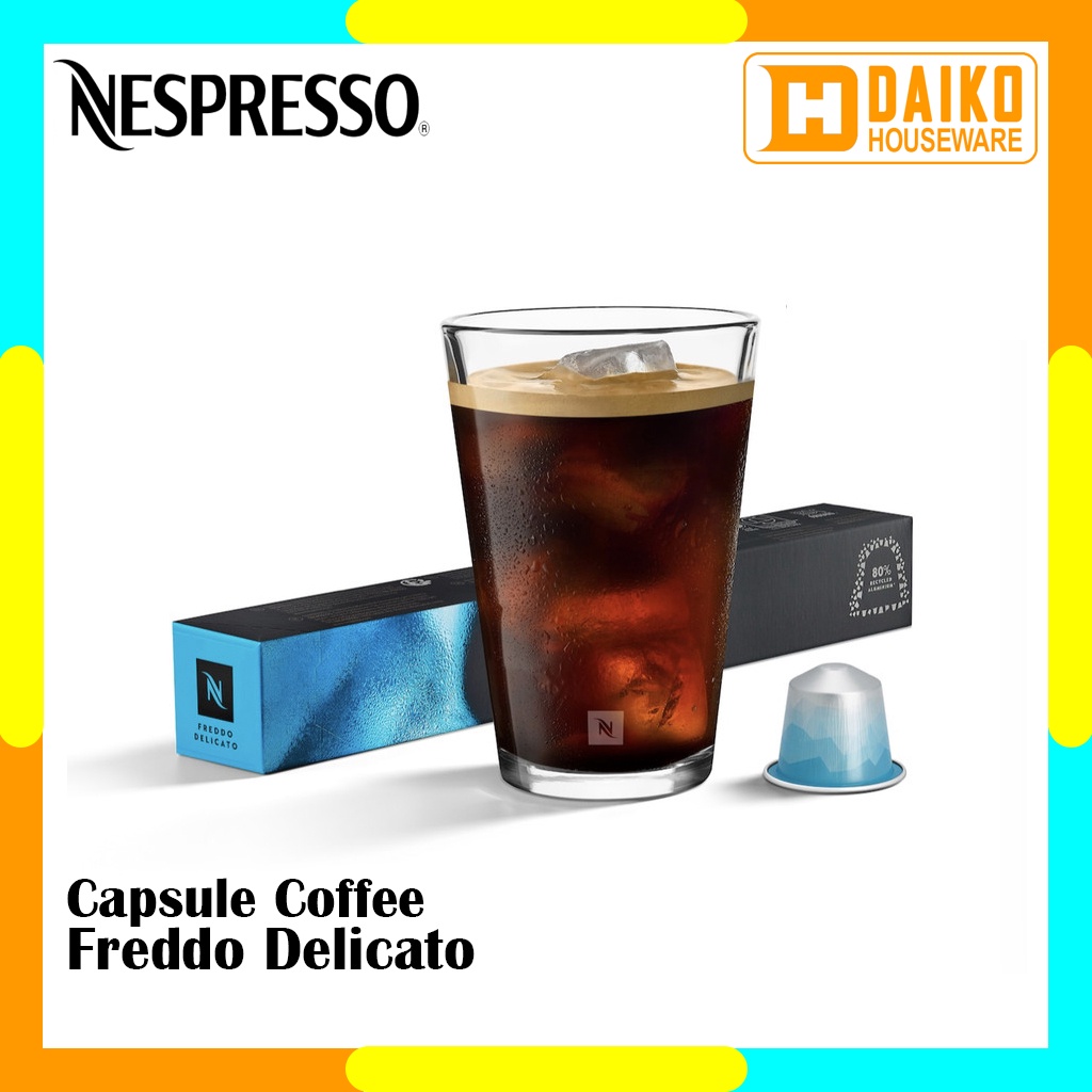 

Capsule Nespresso Freddo Delicato Original Nestle 1 Pack - Coffee Limited Editions Kopi Kapsul Expired Panjang