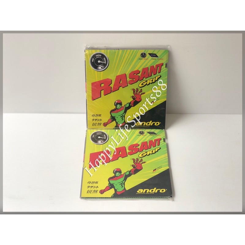 [ORIGINAL] Karet Pingpong Andro Rasant Grip, available in BLACK colour only.