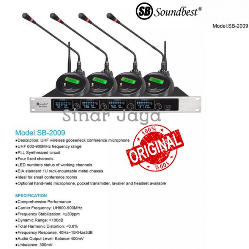 [ ✔Best Seller ] Mic Conference Meja wireless Soundbest SB2009 SB 2009