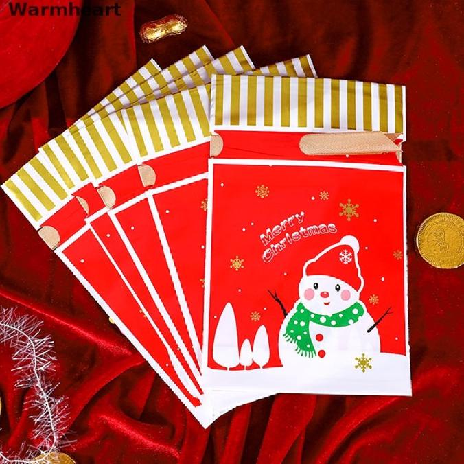 

WARMHEART 50PCS 2022 CHRISTMAS CANDY PACKAGING SANTA GIFT BAG XMAS DGFXG6563