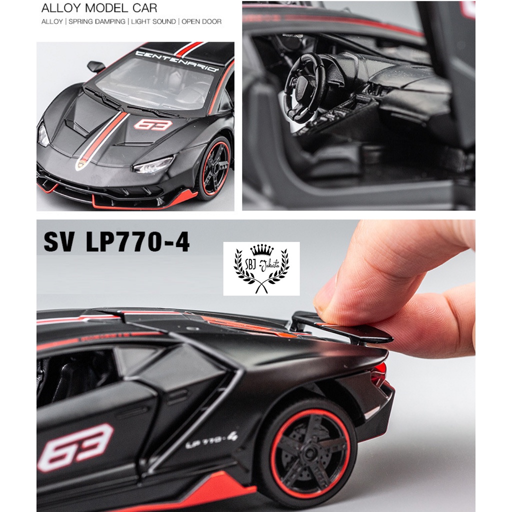 DIECAST MINIAUTO MOBIL Lamborghini SIAN 770 Skala 1:32 Metal Series