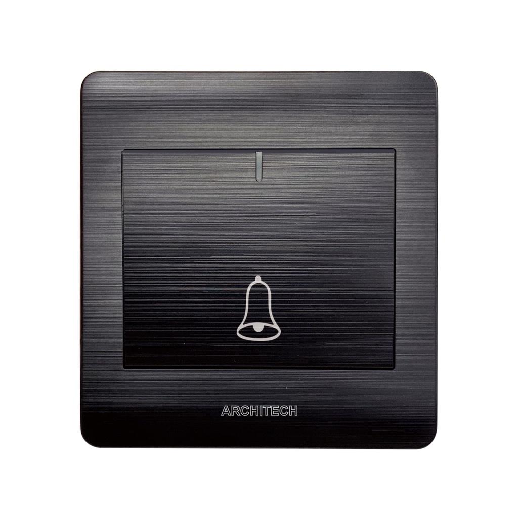 SAKLAR BEL DOORBELL HITAM BLACK PLATINUM ARCHITECH