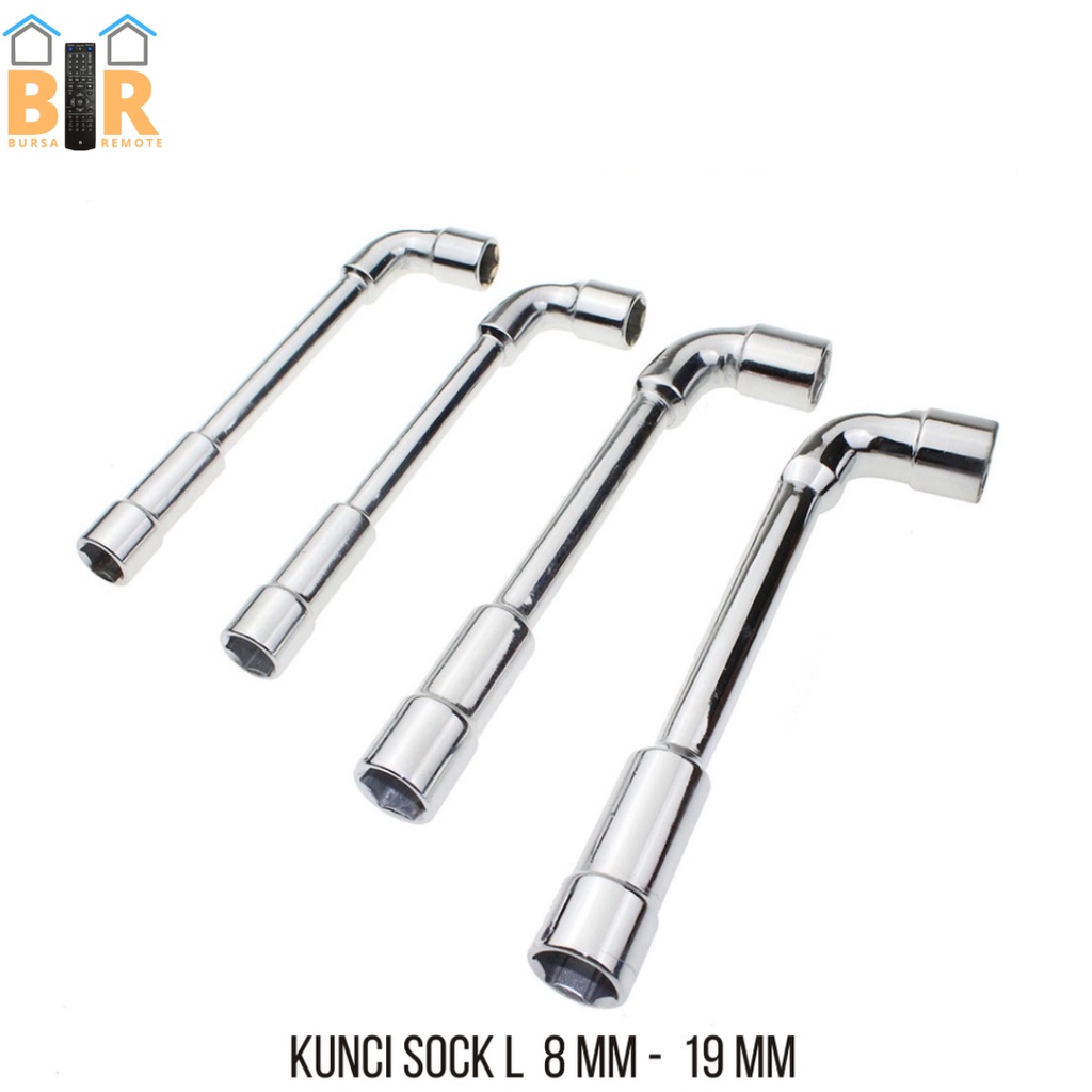 Kunci Shock Wrench L 8MM - 19MM Double Sock Sock Sok Shok Allen 2 Key Way