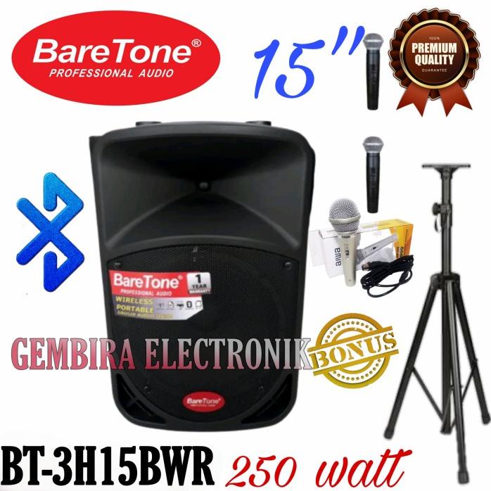 Speaker Aktif Portable Baretone 15 Bwr Bluetooth Original Meeting Bwr Barokahku