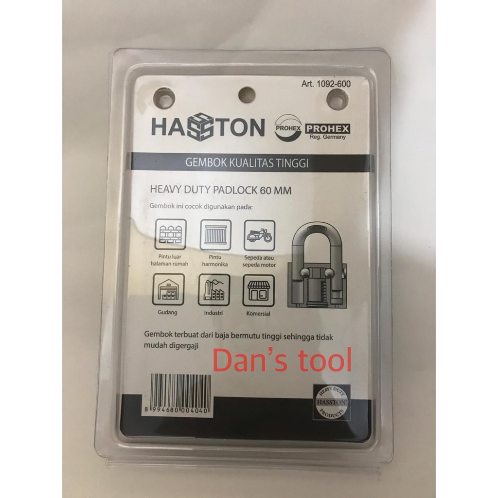 Gembok Model Pelor / Gembok Pintu HASSTON 60 mm Satin Pendek