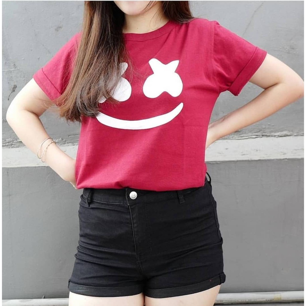 Kaos Marsmello (Merah Maroon)