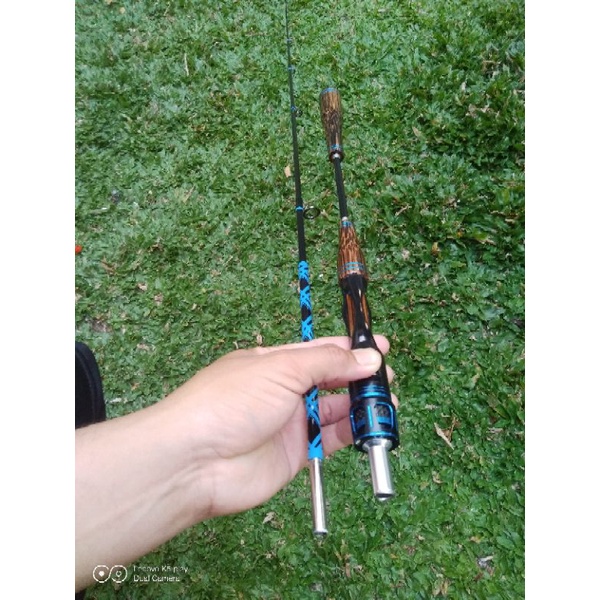 pancing spinning japstyle, stik carbon sutet,gagang nibung.panjang 180 cm....