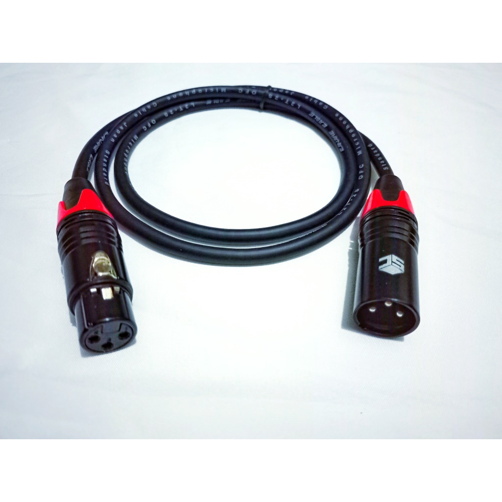 KABEL CANON XLR MALE TO FEMALE / KABEL MIXER KE MIC DLL 1 - 5 MTR