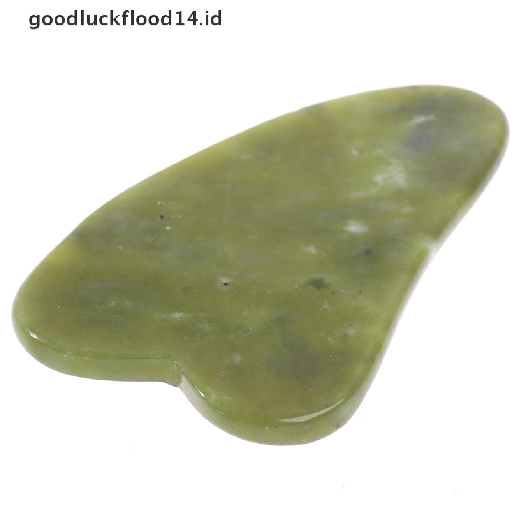 [OOID] Gua Sha Natural Green Jade Quartz Crystal Stone Crystal Bodys Massage Board Tool  ID