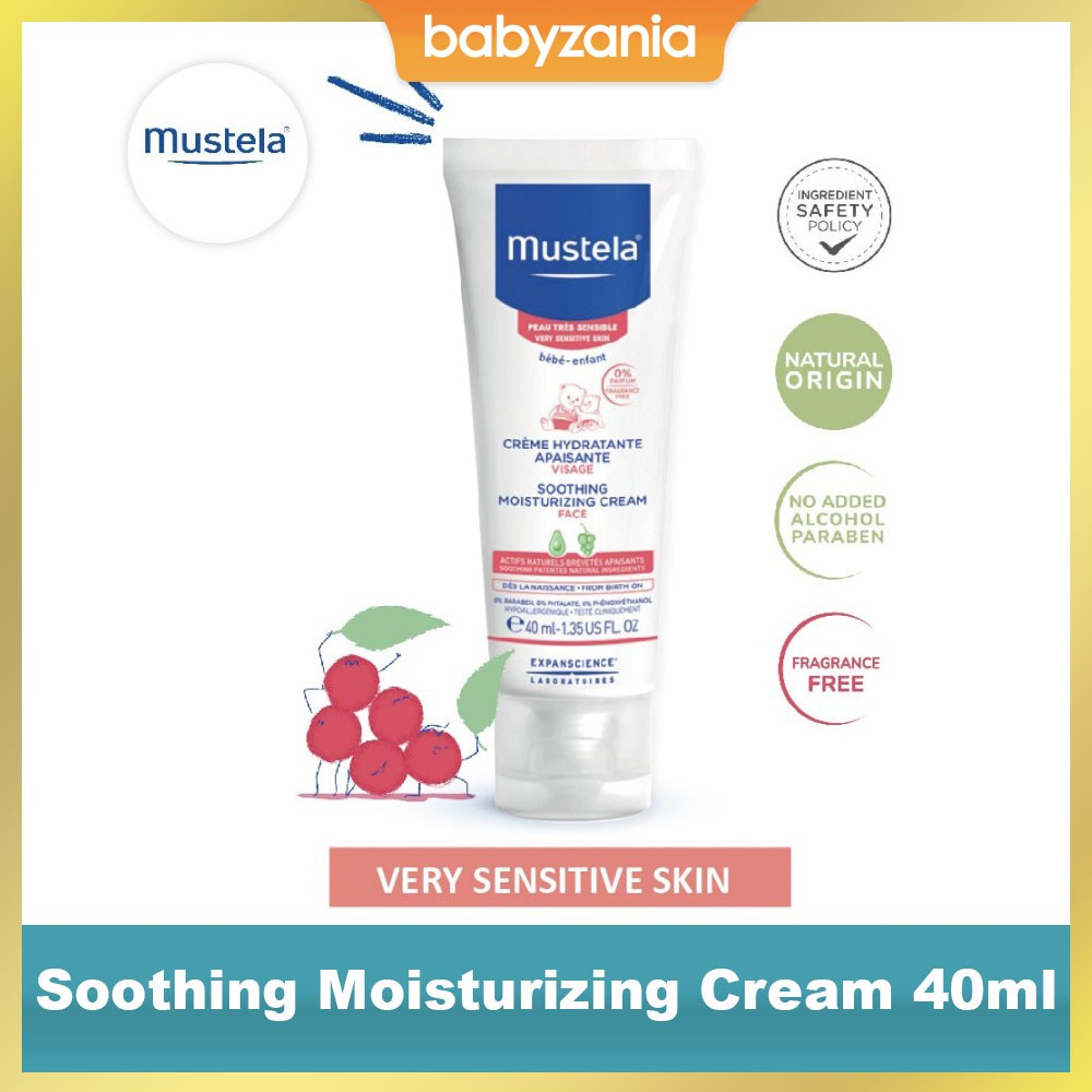 Mustela Soothing Moisturizing Cream for Very Sensitive Skin - 40ml