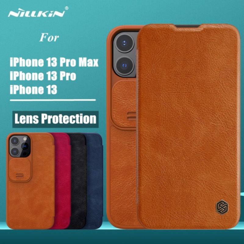 Original Qin Leather Case iPhone 13 Biasa Pro 13Pro Max Promax Hardcase Flipcase Dompet Casing Hp Fl