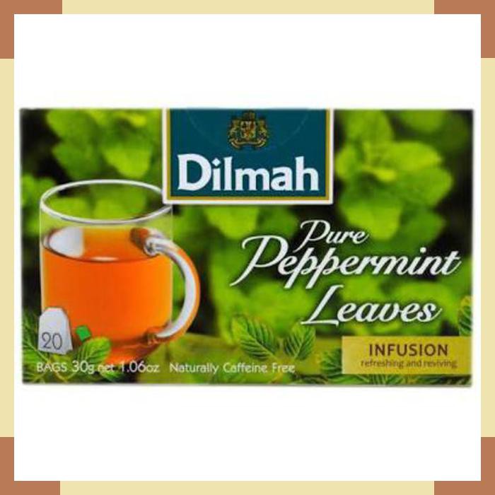 

Dilmah peppermint leaves tea 20 sachet 30 gram long ex date