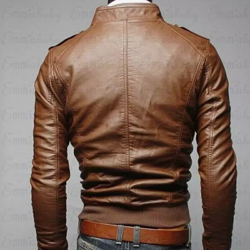 Jaket Kulit Sintetis Pria Terlaris/Jaket Motor 2021/Jaket Trend