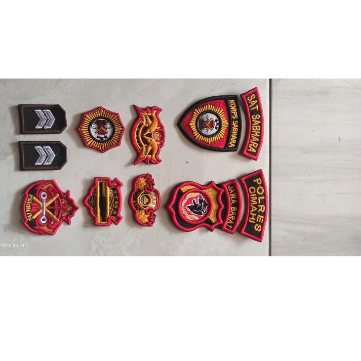 Harga Spesial.. ATribut Bordir Polri Sabhara Dan lainya