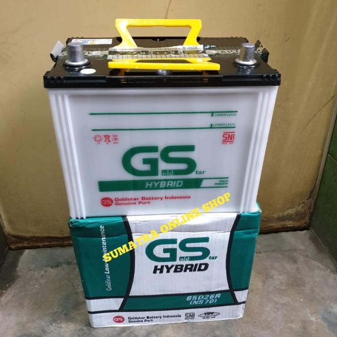 ] Aki Mobil / Battery GS GOLD STAR HYBRID 65D26R NS70 12V 65AH