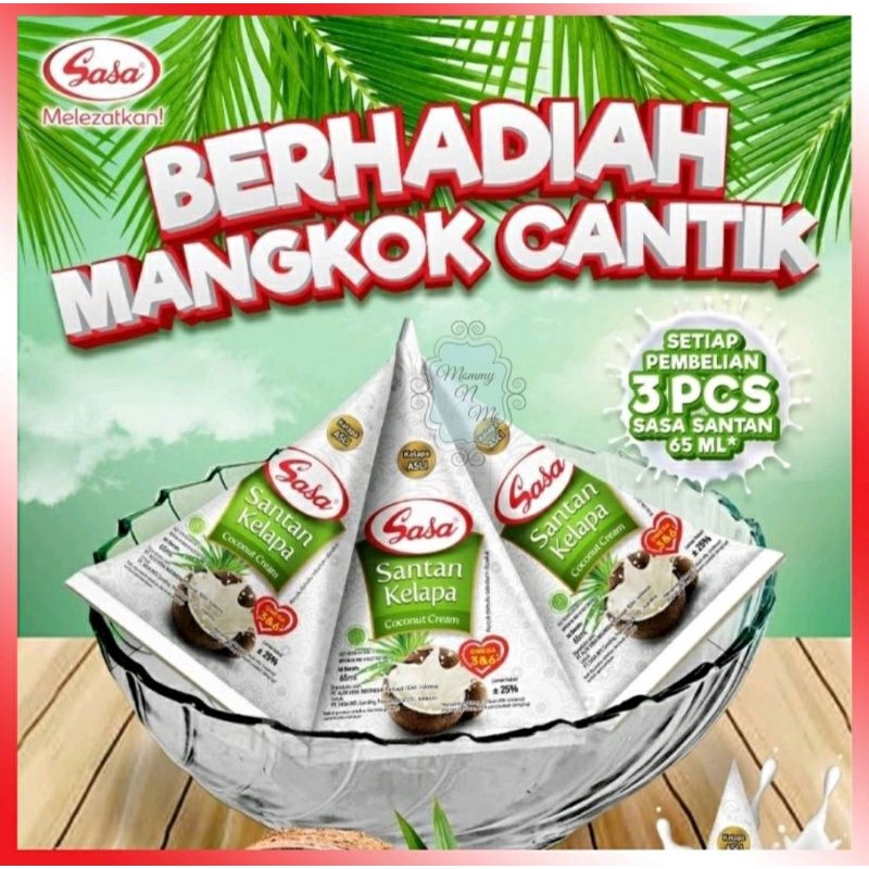 

SASA SANTAN 3 x 65ml FREE MANGKOK KACA SANTAN SASA MURAH SURABAYA