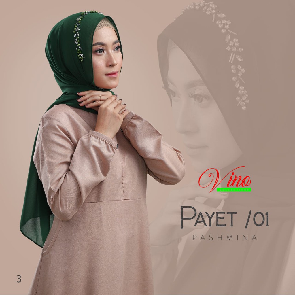 Jilbab Pashmina Ceruti Payet Mutiara (Mohon Baca Deskripsi) Ori Liana Hijab-1