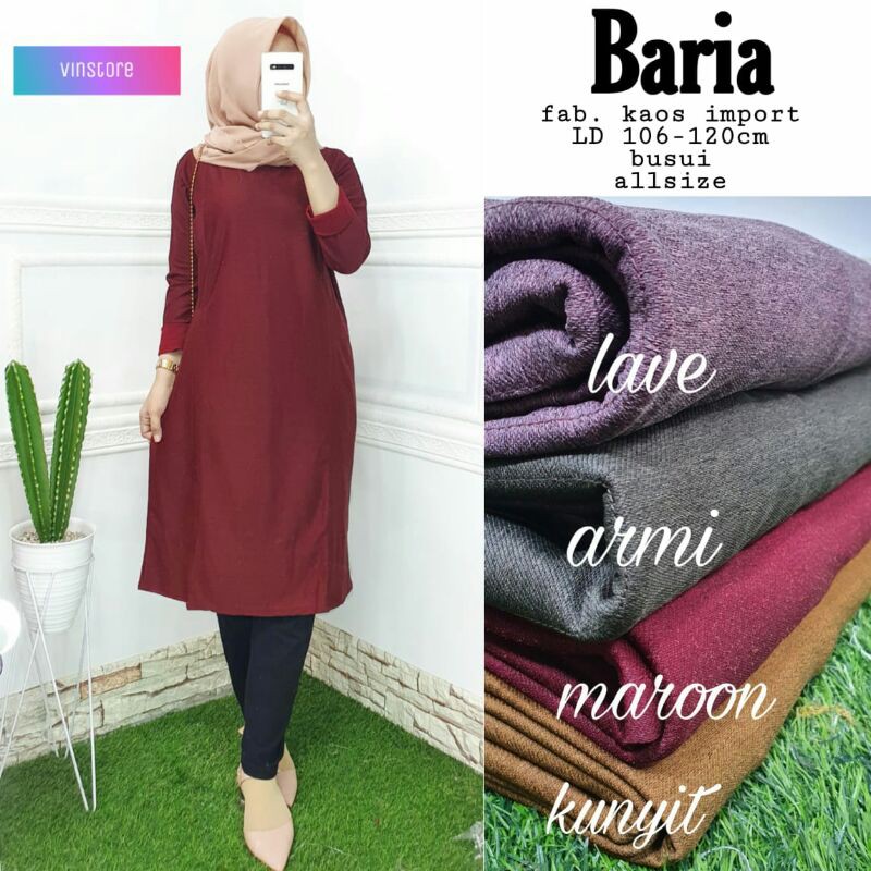 BARIA Tunik Koas Ready fab.kaos import ld 106-120 BUSUI Allsize