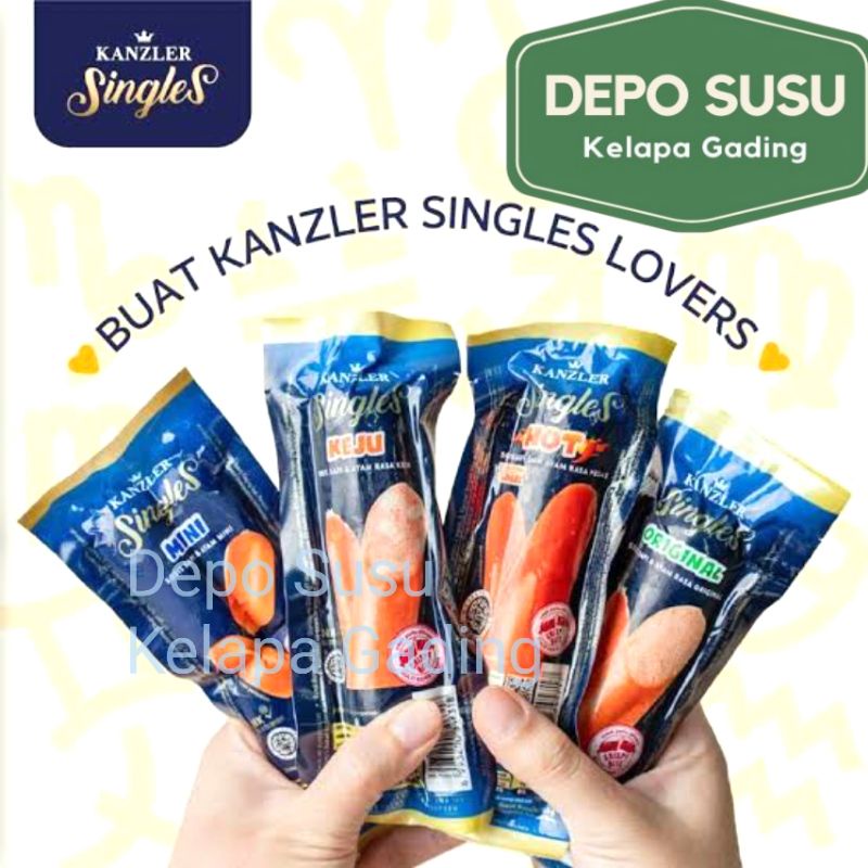 Kanzler Sosis Singles 65gr Original / Keju / Hot / Mini / Gochujang | Kenzler Sausage 65g Cheese 65