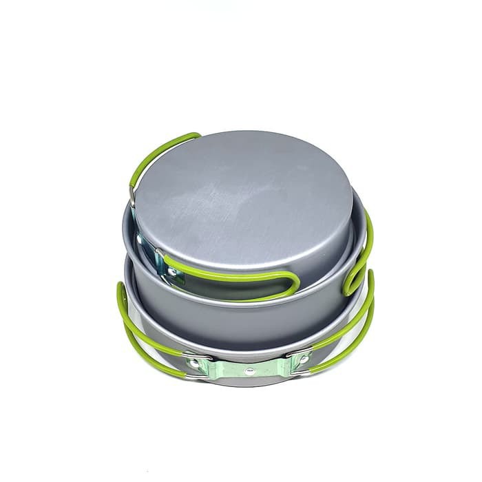 【COD】 Kompor Portable Windproof &amp; Alat Memasak 4 Orang` Mini Cooking Set 3 Susun ~ SY DS 308 301 300