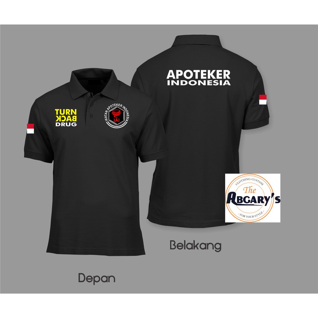 Poloshirt Apoteker Indonesia Turn Back Drug Kaos Apoteker Kaos Kerah Ikatan Apoteker Indonesia