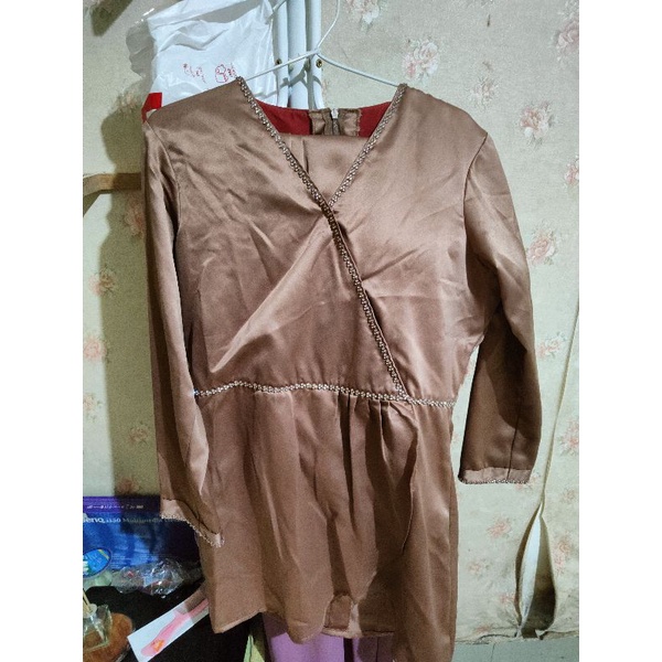 Preloved Kebaya Atasan Rok Pesta Kondangan Satin One set